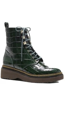 MICHAEL KORS Haskell Crocodile Embossed Leather Bootie Shoes US 6❤️❤️❤️ - Image 1 of 4