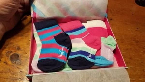 6 Pairs Happy Socks With Box - Combed Cotton 0 - 12 Months New (1019) - Picture 1 of 5