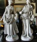 Fab Pr Meissen Marcolini Grandes Figurines : Dame & Gentleman Blanc de Chine c1780-95