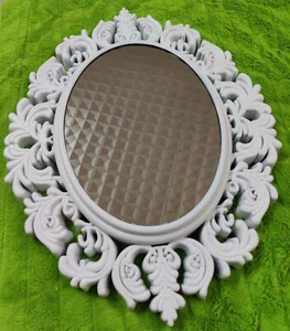 Vintage Wall Accent Mirror White 15"X19" - Picture 1 of 2