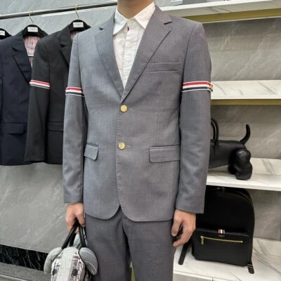 Thom Browne Hombre/Mujer Primavera Nuevo Doble Manga Mismo Traje Informal Chaqueta Foto 1 de 4