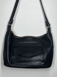 Vintage Fossil Purse 75082 Black Leather Shoulder Bag Single Shoulder Strap