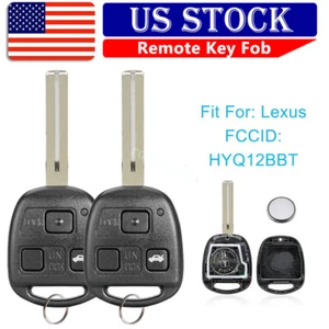 2 Car Key Fob Keyless Remote For 2002 2003 2004 2005 2006 Lexus SC430 SC 430 - Picture 1 of 9