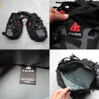 Bolsa de motocicleta Tusk negra equipaje alforjas aventura turismo equipo nuevo sin etiquetas Foto 1 de 4
