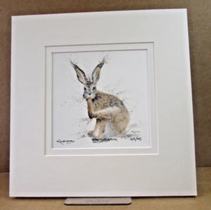 Kay Johns 'The Scratch' Hare Signed Hand Embellished Limited Edition Print - Picture 1 of 1