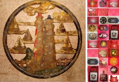 SOTTOPENTOLA IN GHISA ANNI 70/80 VINTAGE motivo mare - Immagine 1 di 4