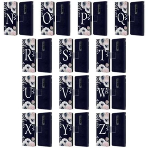 NATURE MAGICK WATERCOLOUR FLOWER MONOGRAM 2 LEATHER BOOK CASE FOR ONEPLUS PHONES - Picture 1 of 18