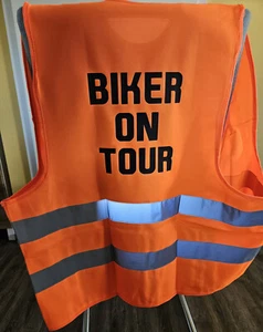 Warnschutzweste "Biker on Tour" Sicherheits- Signalweste orange, Einheitsgröße - Bild 1 von 1