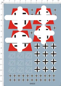 1/350 WWII German Bismark battleship Deck Flag Model Marking Water Slide Decal - Picture 1 of 1