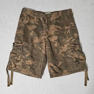 Jordan Craig Cargo Shorts Men's 40 Tan Distressed Camouflage 100% Cotton - Picture 1 of 7