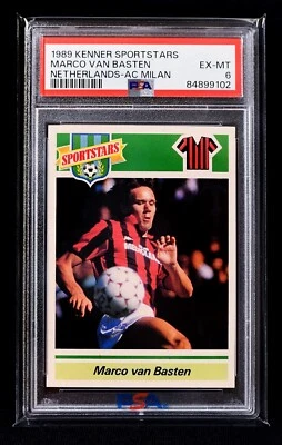 1989 Марко ван Бастен AC Milan Kenner Sportstars голландский Нидерланды карта-- PSA 6 - Изображение 1 из 2
