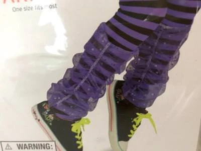 Calentadores de Piernas Halloween Baile Slouchy Punto Tul Púrpura Malla Transparente Disfraz Foto 1 de 3