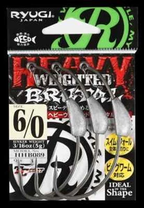 RYUGI PESANTE BRUTALE 6/0 7/0 ganci rivestiti per custodi a vite Big Worm - Foto 1 di 9