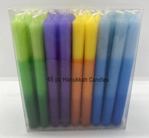 45 coloridas velas de Janucá de Janucá de 4,5"" de alto - Imagen 1 de 2