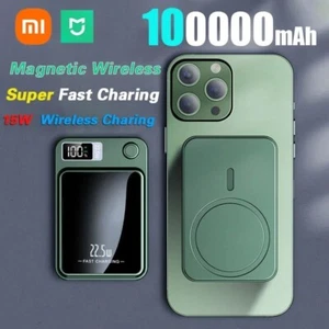 NEW 100000mAh Magnetic PD 22.5W Super Fast Wireless Power Bank - Battery Pack - Picture 1 of 9