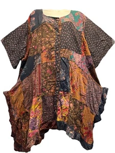 Nuevo con etiquetas FUNKY STUFF nada coincide parche volante rayón pañuelo TOP TÚNICA 2X Envío gratuito - Imagen 1 de 5