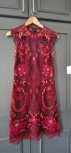 Karen Millen Lace Burgandy Dress - UK Size 10 - Picture 1 of 2