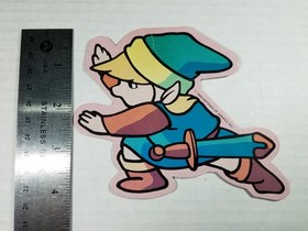 Vintage Nintendo Zelda NES 1989 Link Thin Cardboard Cutout Display 4"