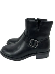 Frye And Co. Women's 6M Cormac Moto Stacked Heel Buckle Combat Boots Black - Picture 1 of 8