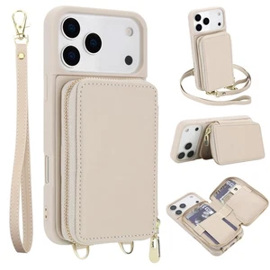 For iPhone 17 Pro Max/Air Case w/Wallet, Kickstand, Magnetic, Belt Loop & Strap - Picture 1 of 21