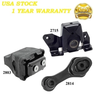 3PCS MOTOR & TRANS MOUNT FIT 1995-1998 PONTIAC GRAND AM 3.1L - Image 1 of 4