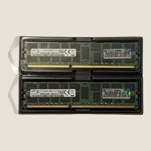 Samsung 16GB Kit (8GBx2) 2Rx4 PC3L-10600R-09-12-E2-D3 RAM M393B1K70QB0-YH9Q8 - Picture 1 of 1