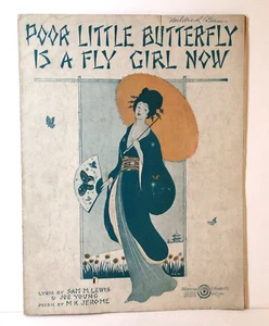 Antique 1919 Sheet Music Poor Little Butterfly Is A Fly Girl Now Lewis Young - Picture 1 of 7