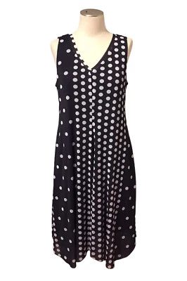 Vestido recto Tahari a lunares cuello en V fluido superposición de gasa para mujer talla 14” Foto 1 de 4