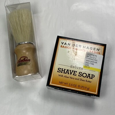 Semogue Excelsior 2000 Shaving Brush And Van Der Hagen Shave Soap NEW - Image 1 of 4
