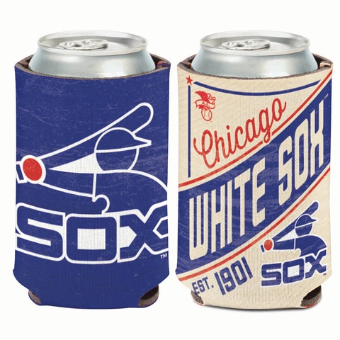 CHICAGO WHITE SOX COOPERSTOWN COLLECTION SOFT FOAM CAN BOTTLE COOZIE COOLER Cover