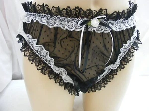 sissy french maid scrunch butt mens pantie underwear lingerie knicker ,b186 - Picture 1 of 4