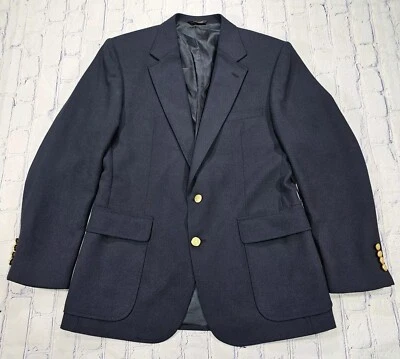 Blazer Abrigo Deportivo Oakton Ltd Poli Lana Azul Dorado Botón Chaqueta DE COLECCIÓN PARA HOMBRES 42R Foto 1 de 4