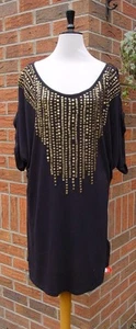 SOUTH Black Sequin Embellished Top SIZE 10  - Picture 1 of 8