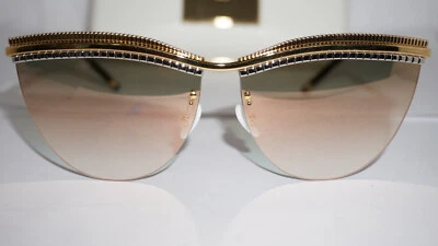 Nuevas gafas de sol Boucheron Cateye dorado espejo BC0028S 001 64 12 130 Foto 1 de 4