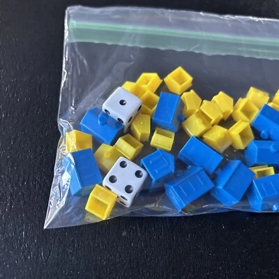 Monopoly Simpsons 2001 repuestos - 11 hoteles/30, 2 dados casas azules y amarillas Foto 1 de 2