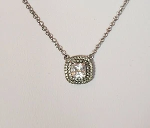 Necklace w/ Faux Diamond Pendant - Picture 1 of 3