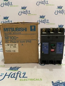 MITSUBISHI NF100-HP 15A 3 POLOS SIN INTERRUPTOR DE FUSIBLES ENVÍO RÁPIDO GRATUITO - Imagen 1 de 10