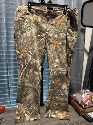 Realtree Camo Pants Large 40/42 Real Tree Mens Edge Hunting Zip Phone Pocket XL - Image 1 of 4
