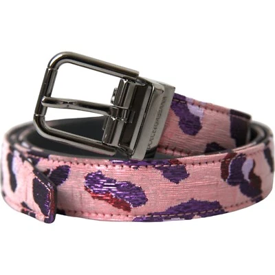 DOLCE & GABBANA Belt Multicolor Jacquard Leather Metal Buckle 95cm / 38in 570usd - image 1 of 4
