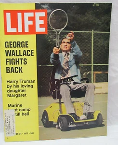 Life Magazine November 24 1972 George Wallace Fights Back Harry Margaret Truman - Imagen 1 de 3