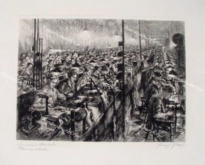 Franz Graf Siemens Halske Berlin Kleinwickelei Generator Arbeiter Fabrik Radio - Bild 1 von 2