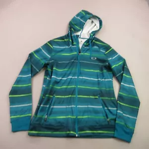 Oakley Jacket Womens XL Full Zip Long Sleeve Outdoors Zip Pockets Stripes - Picture 1 of 11