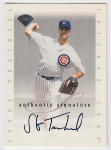 1996 DONRUSS LEAF STEVE TRACHSEL AUTO ON CARD AUTOGRAPH CUBS