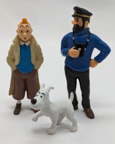 Tin Tin Captain Haddock Snowy Figures - Free Aus Postage Cover