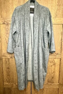 Chaqueta Abrigo de Lana Gris Exclusivo de Naked & Famous Denim SSENSE Tela Japonesa - Imagen 1 de 16