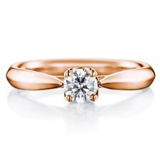 Round Cut 0.50 Ct IGI GIA Lab Created Diamond Engagement Ring Fine 14k Rose Gold