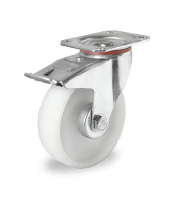 DER ROLLENDE SHOP Lenkrolle mit Feststeller 160 mm Polyamid