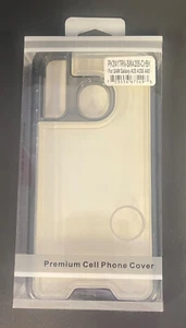 Samsung a20 A30 A50 Slim Triple Layer Clear With Black Accent Case - Picture 1 of 2