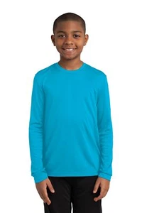 Sport-Tek YST350LS Youth Long Sleeve Dri-Fit PosiCharge Competitor Crew T-Shirt - Picture 1 of 20