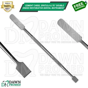 Cement Chisel Spatula 6.75" Double Ended Restorative Dental Instrument German Gr - Picture 1 of 8
